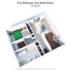 Two Bedroom 1 Bath Deluxe